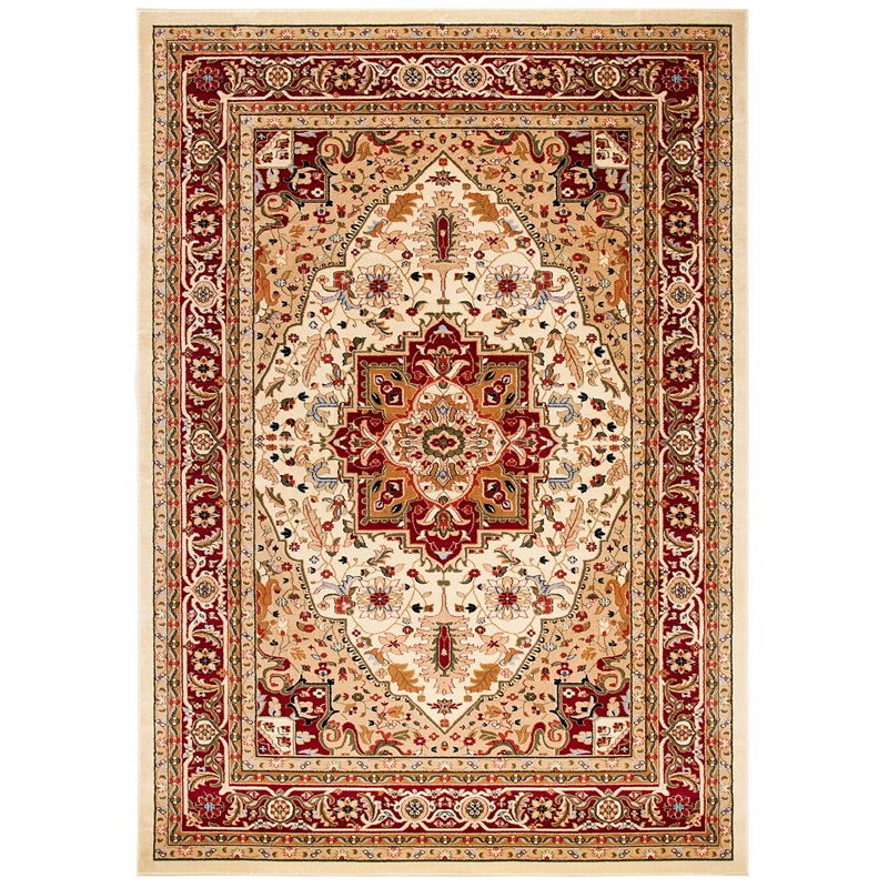 Safavieh Lyndhurst 11' X 15' Power Loomed Rug in Ivory and Red