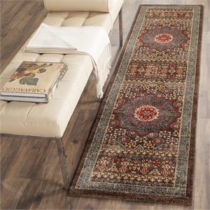 Safavieh Mahal 2'2&quot X 10' Power Loomed Rug in Navy and Red