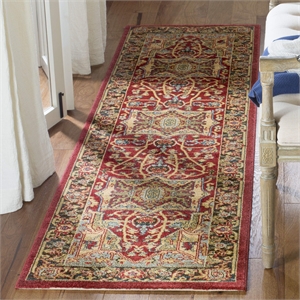 Safavieh Mahal 2'2&quot X 10' Power Loomed Rug in Natural and Navy