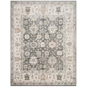 Safavieh Moharaja 5' X 8' Handmade Rug in Charcoal and Ivory