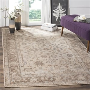 Safavieh Moharaja 5' X 8' Handmade Viscose Pile Rug in Brown and Ivory