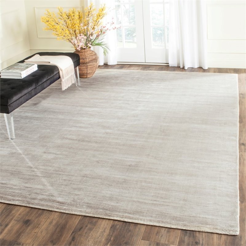 Safavieh Mirage 5' X 8' Loom Knotted Rug in Light Silver