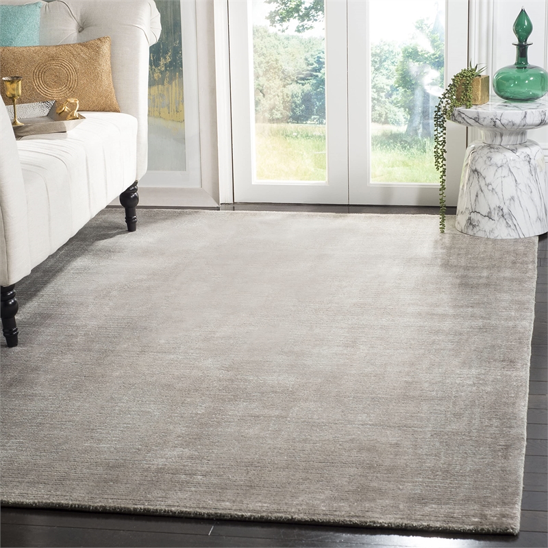 Safavieh Mirage 9' X 12' Loom Knotted Viscose Pile Rug in Silver