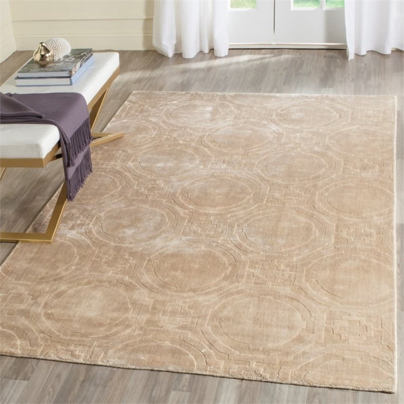 Safavieh Mirage 9' X 12' Loom Knotted Viscose Pile Rug in Beige