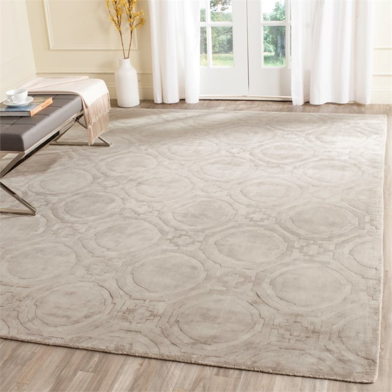 Safavieh Mirage 5' X 8' Loom Knotted Viscose Pile Rug in Silver