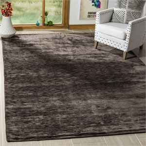 Safavieh Mirage 4' X 6' Hand Woven Banana Silk Pile Rug in Charcoal