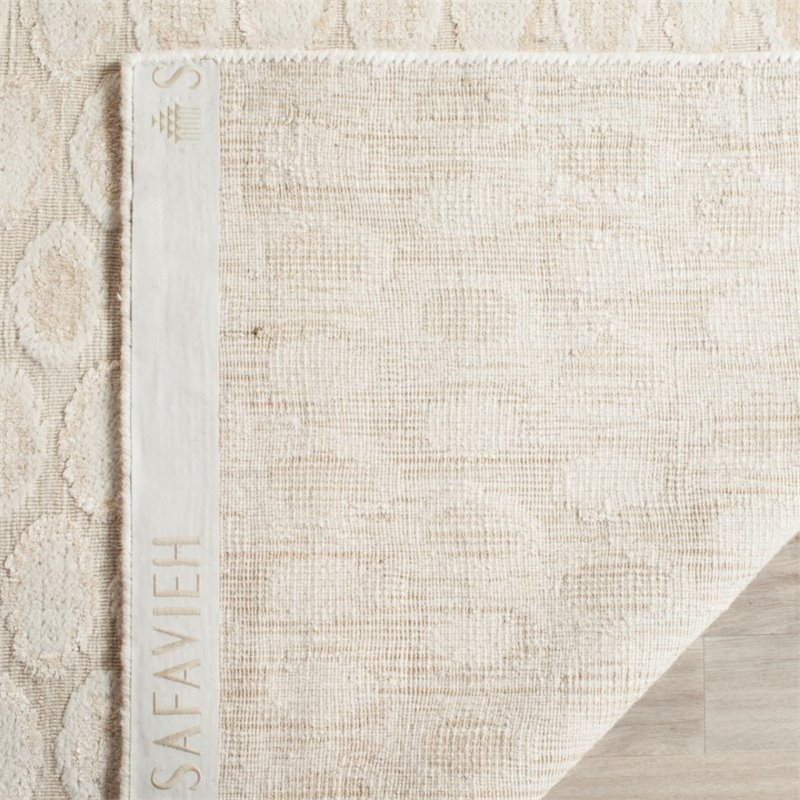 Safavieh Mirage 9' X 12' Handmade Wool Viscose and Cotton Rug in Beige