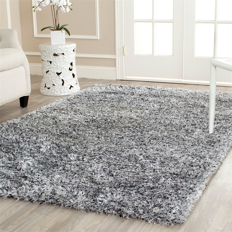 Safavieh Malibu Shag 3' X 5' Hand Tufted Rug in Charcoal