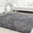 Safavieh Malibu Shag 5' Square Hand Tufted Rug in Charcoal
