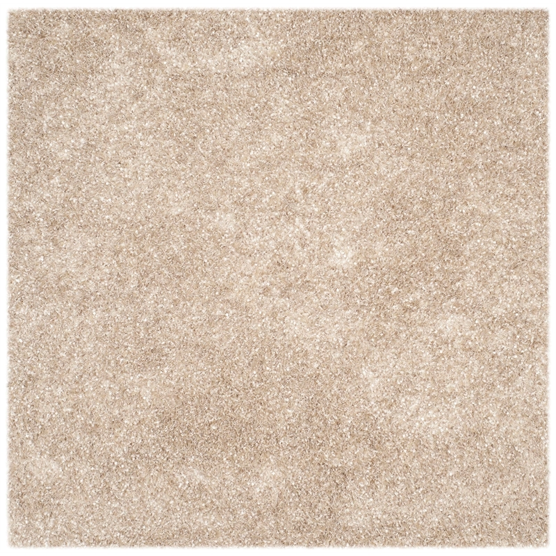 Safavieh Malibu Shag 5' Square Hand Tufted Rug in Natural