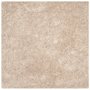 Safavieh Malibu Shag 5' Square Hand Tufted Rug in Natural