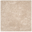 Safavieh Malibu Shag 5' Square Hand Tufted Rug in Natural