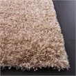 Safavieh Malibu Shag 5' Square Hand Tufted Rug in Natural