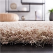 Safavieh Malibu Shag 5' Square Hand Tufted Rug in Natural