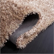Safavieh Malibu Shag 5' Square Hand Tufted Rug in Natural