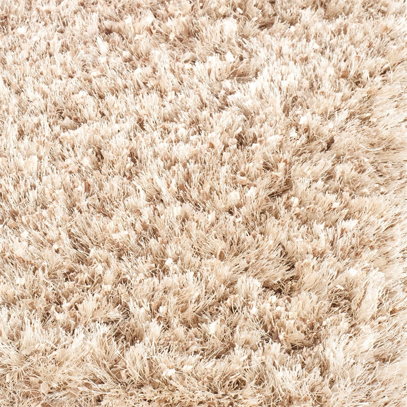 Safavieh Malibu Shag 5' Square Hand Tufted Rug in Natural