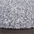 Safavieh Malibu Shag 5' Round Hand Tufted Rug in Silver