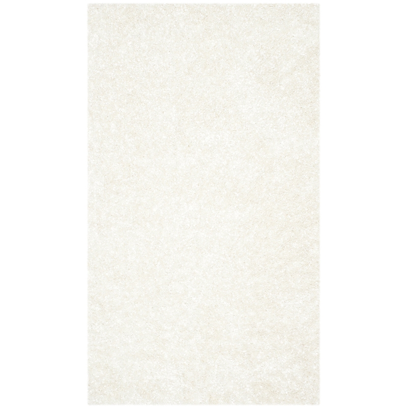 Safavieh Malibu Shag 3' X 5' Hand Tufted Polyester Pile Rug in White