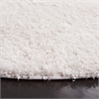 Safavieh Malibu Shag 5' Round Hand Tufted Rug in White