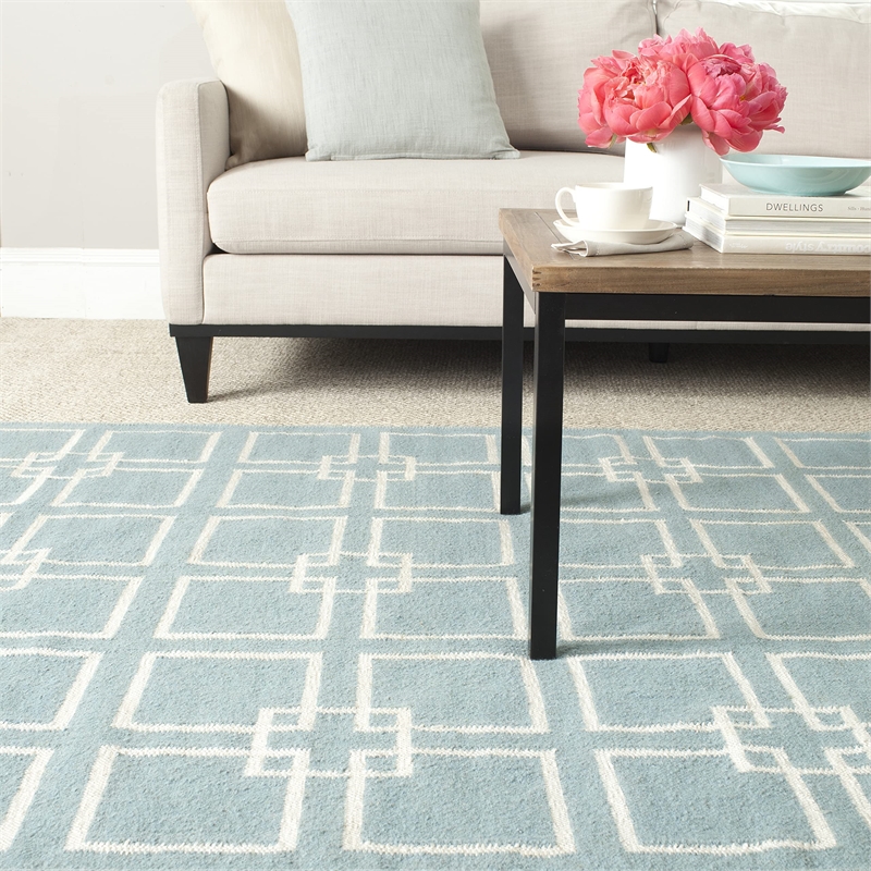 Safavieh Martha Stewart 5' X 8' Flatweave Rug in Geyser Blue
