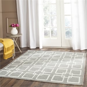 Safavieh Martha Stewart 7' Square Flatweave Rug in Cement Gray