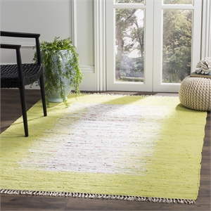 Safavieh Montauk 6' X 9' Hand Woven Cotton Rug in Ivory and Citron