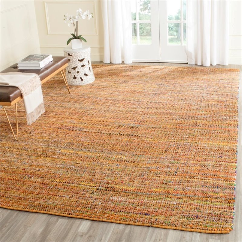 Safavieh Nantucket 5' X 8' Hand Tufted Cotton Pile Rug in Yellow
