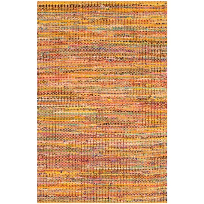 Safavieh Nantucket 5' X 8' Hand Tufted Cotton Pile Rug in Yellow
