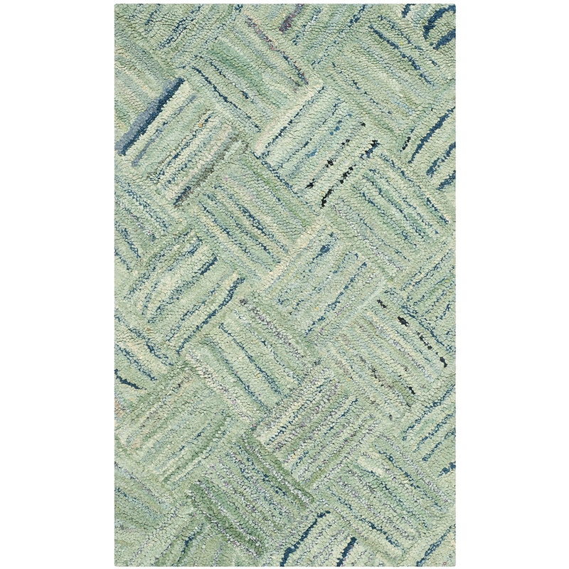 Safavieh Nantucket 5' X 7' Hand Tufted Cotton Pile Rug in Green