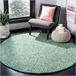 Safavieh Nantucket 8' Round Hand Tufted Cotton Pile Rug in Green