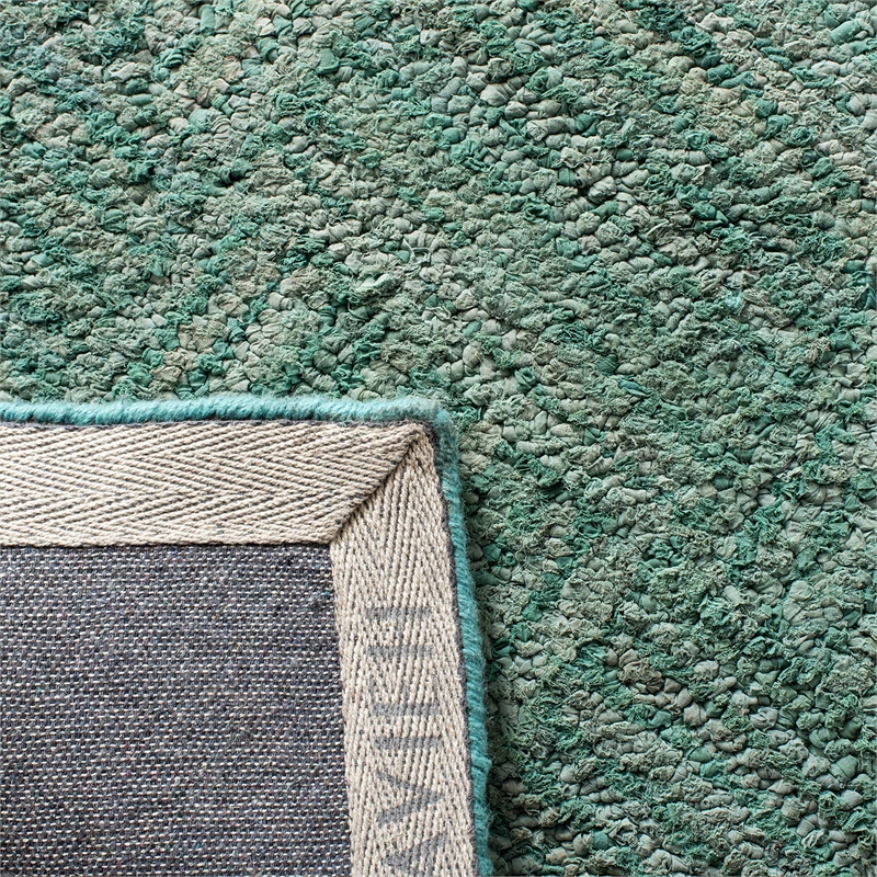 Safavieh Nantucket 8' Round Hand Tufted Cotton Pile Rug in Green