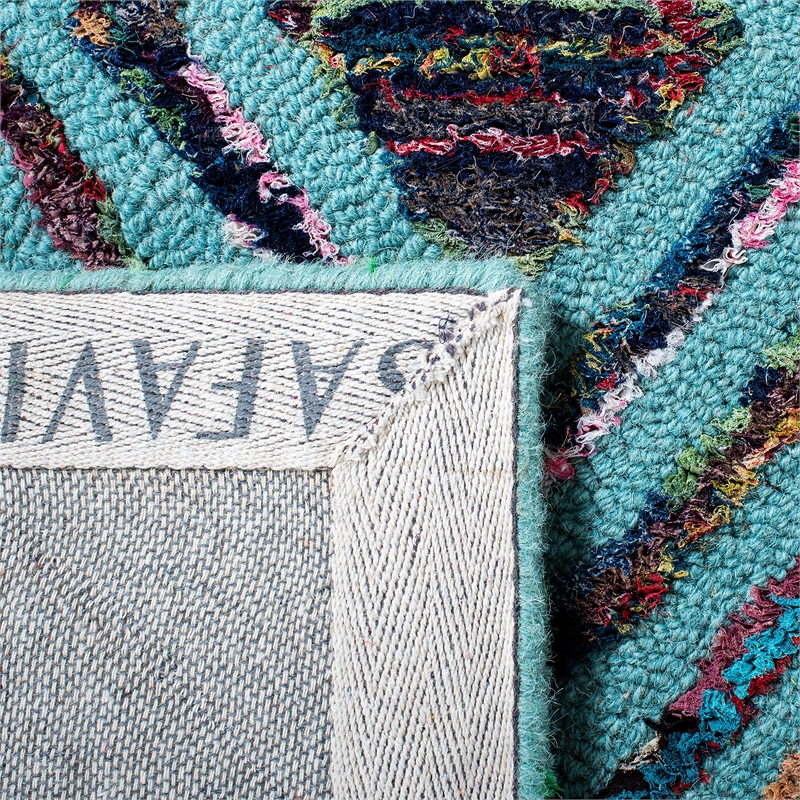 Safavieh Nantucket 9' X 12' Hand Tufted Cotton and Wool Rug in Blue
