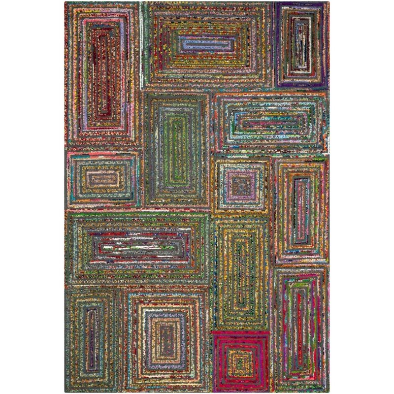 Safavieh Nantucket 4' Square Hand Tufted Rug in Charcoal