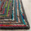 Safavieh Nantucket 4' Square Hand Tufted Rug in Charcoal