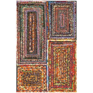 Safavieh Nantucket 4' Square Hand Tufted Rug in Charcoal