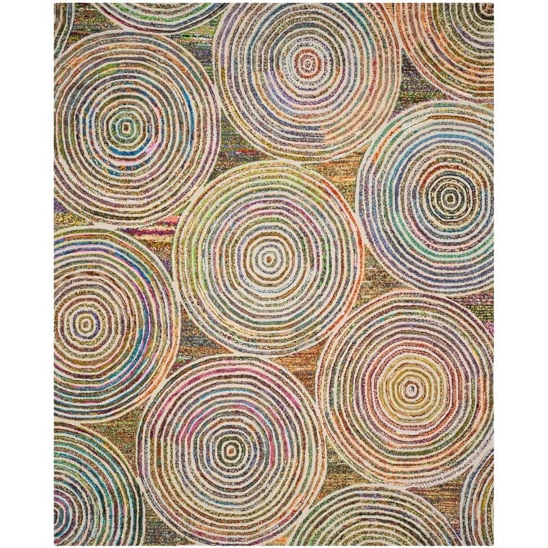 Safavieh Nantucket 9' X 12' Hand Tufted Cotton and Wool Rug in Beige