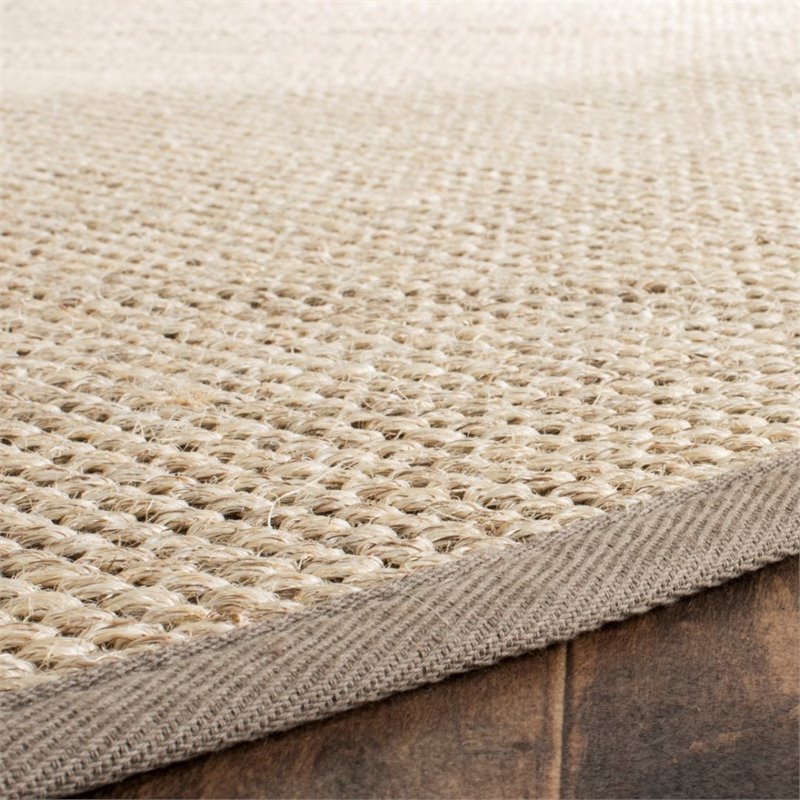 safavieh natural fiber 6' square power loomed sisal rug