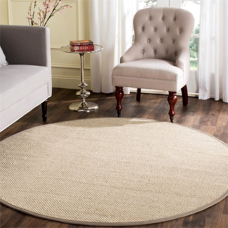 safavieh natural fiber 6' square power loomed sisal rug
