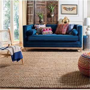 Safavieh Natural Fiber 7' Square Hand Woven Jute Rug in Natural