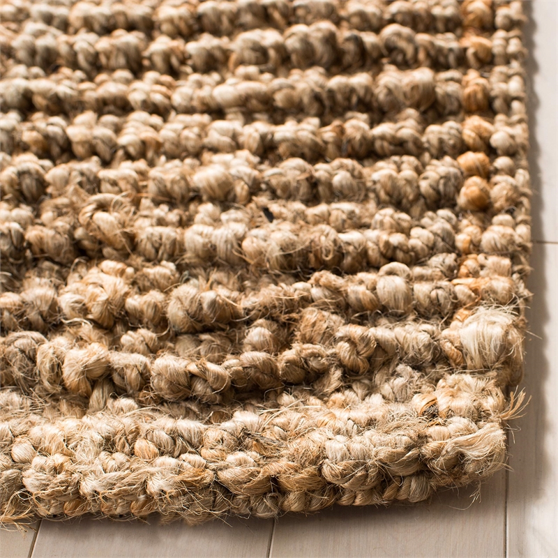 Safavieh Natural Fiber 7' Square Hand Woven Jute Rug in Natural