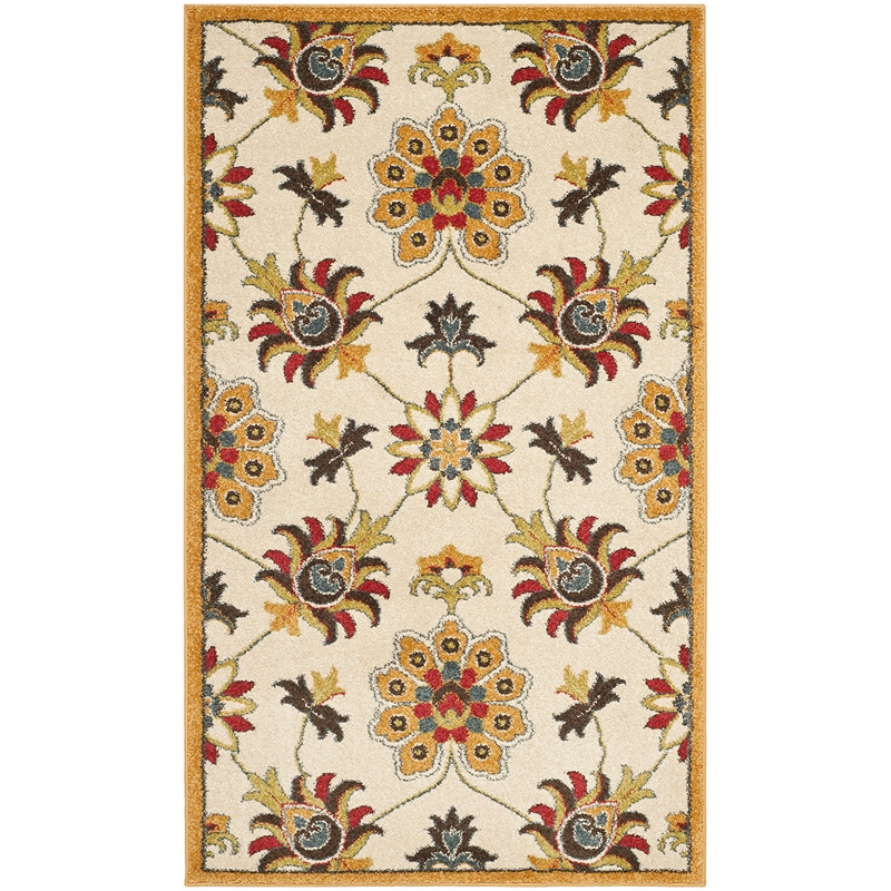 Safavieh Newbury 3' X 5' Power Loomed Rug in Ivory and Gold