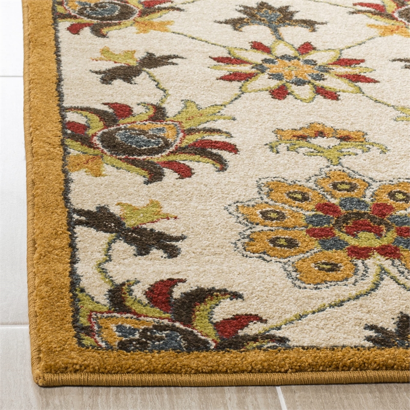 Safavieh Newbury 3' X 5' Power Loomed Rug in Ivory and Gold