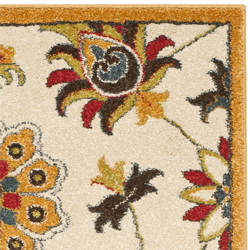 Safavieh Newbury 3' X 5' Power Loomed Rug in Ivory and Gold