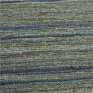 Safavieh Organica 6' Square Hand Knotted Jute Rug in Blue