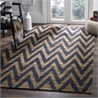 Safavieh Organica 3' X 5' Hand Knotted Jute Rug in Blue and Natural