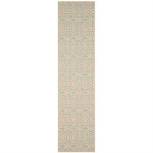 Safavieh Palm Beach 4' X 6' Hand Woven Rug in Natural and Turquoise
