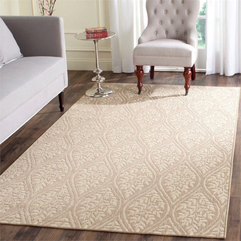 Safavieh Palm Beach 2' X 8' Hand Woven Rug in Sand and Natural
