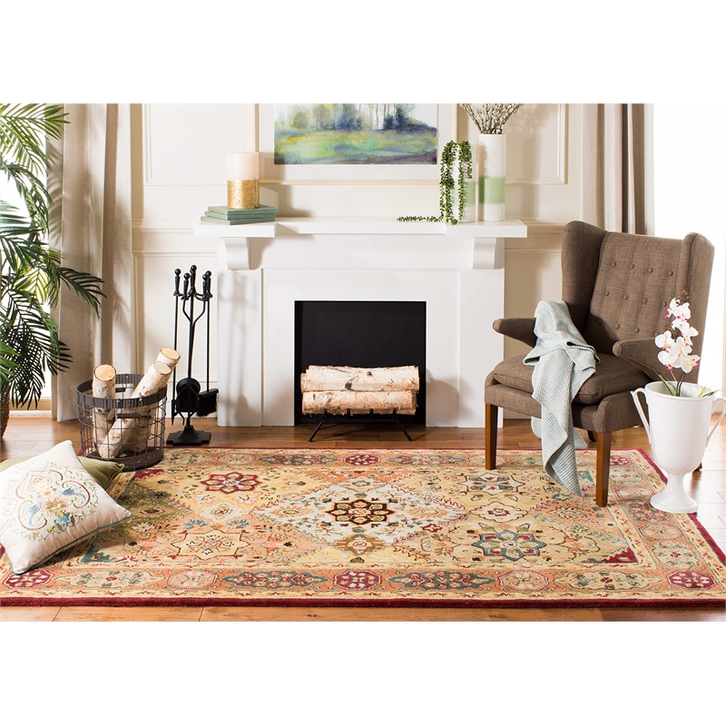 Safavieh Legend 3' X 5' Hand Tufted Wool Rug in Red and Rust