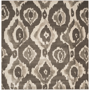 Safavieh Porcello 6'-7&quot x 6'-7&quot Square Power Loomed Rug in Ivory / Dark Gray