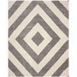 Safavieh Portofino Shag 4' X 6' Power Loomed Rug in Ivory and Gray